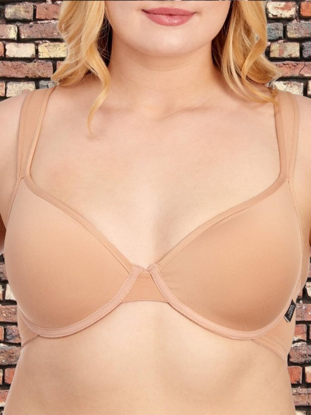 NWT Vince Camuto Convertible T-Shirt Bra 42D Tan Nude Underwire VC051237X